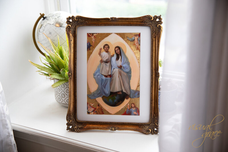classical painting of mary
