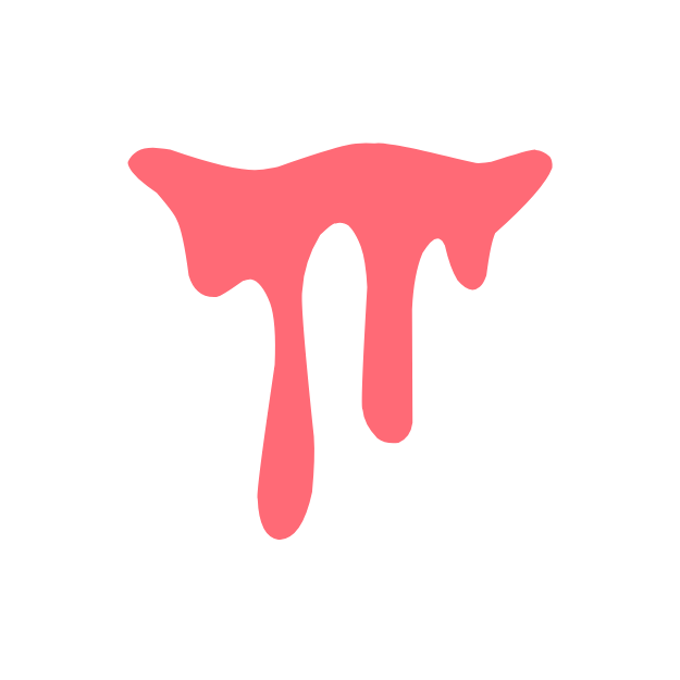 Graphic of something pink dripping (hair dye).