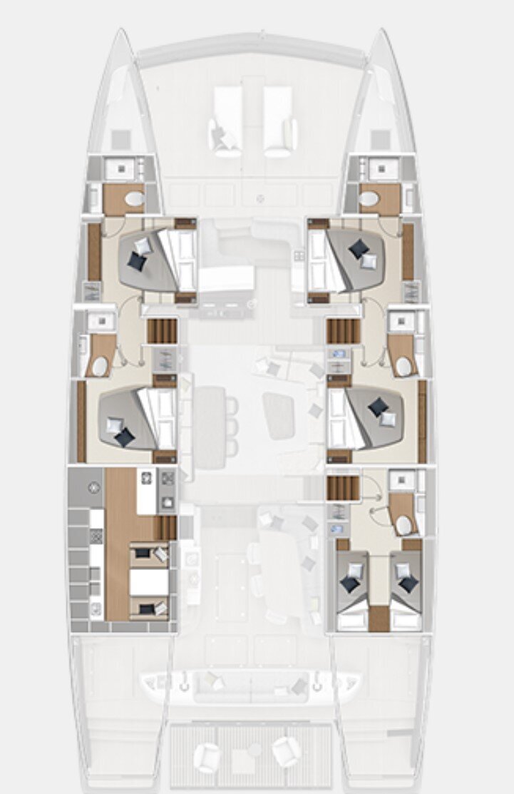 Lagoon sixty7 - lateral galley 5 cabins