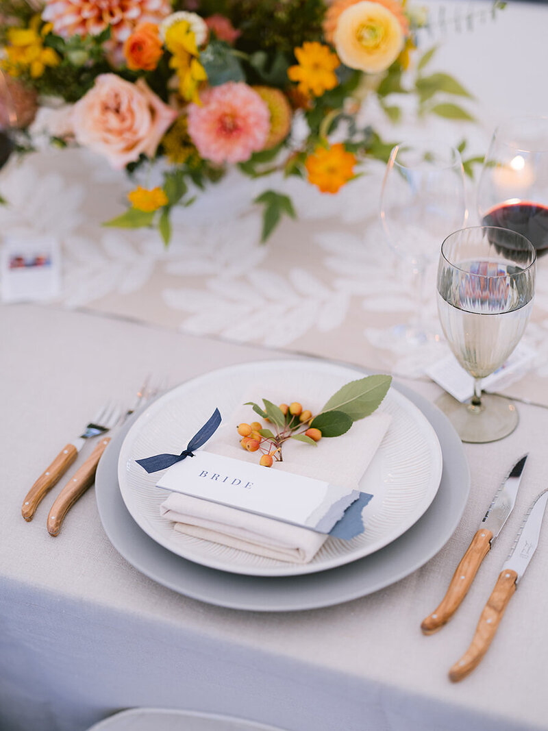 Vail Colorado Ranch Wedding Menu