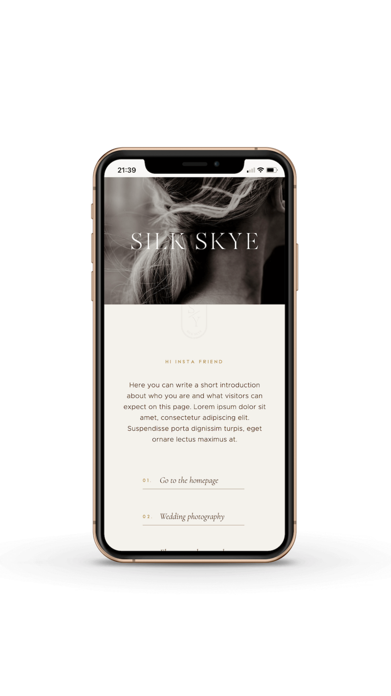 Silk Skye Instagram links page