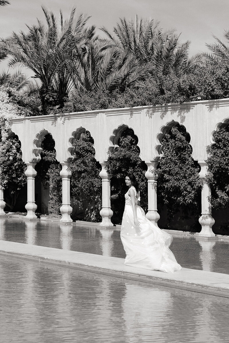 Luxury destination wedding setup in Morocco