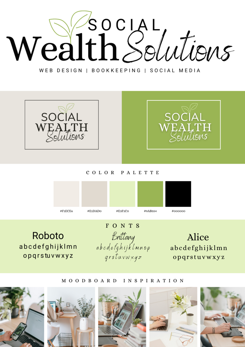 Social Wealth Solutions Brand Board