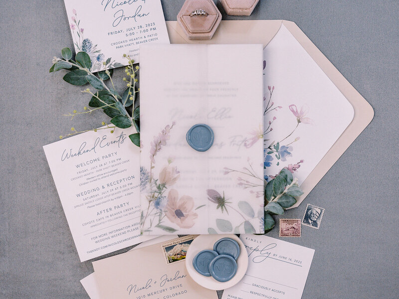 Wildflower Beaver Creek Wedding Invitations
