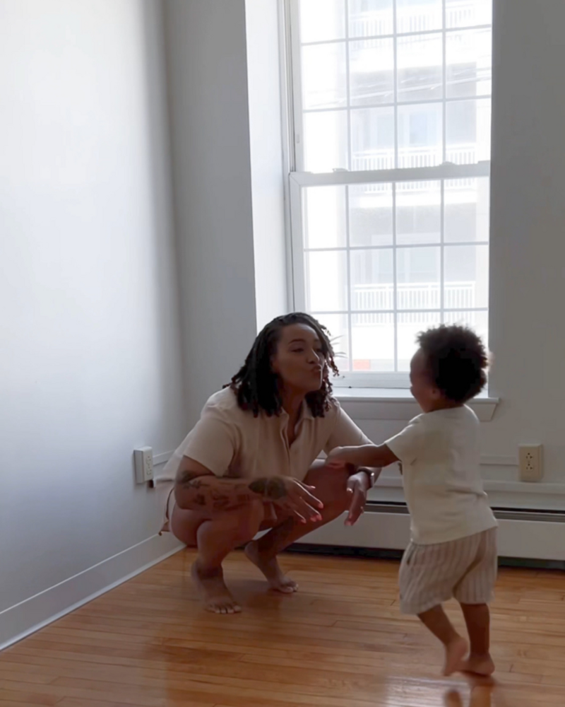 image of a mom and son on a website for coaching and therapy for moms of color 