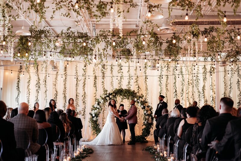 Modern luxury wedding florist Satin and Stems.