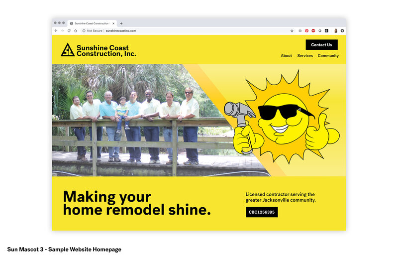 Sunshine Coast Construction Website Homepage Mockup