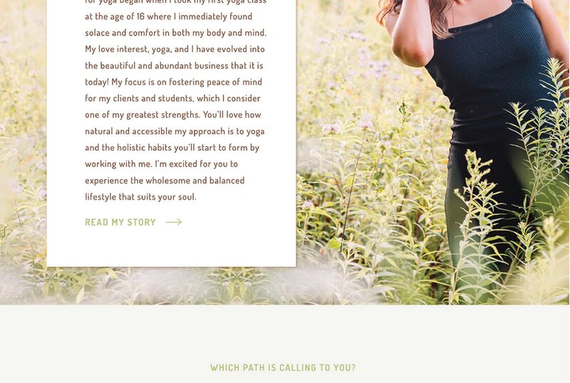 Semi Custom Website Design for Yoga Instructor Habitual Yoga Space-03