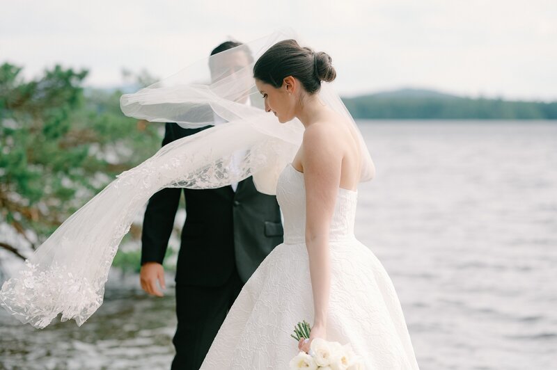 Upper saranac lake wedding with the reception at the whiteface lodge in lake placid 