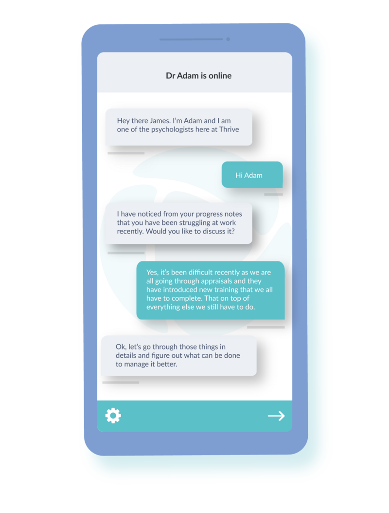 Thrive In-app Chat Mobile Graphic