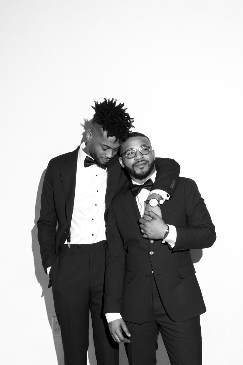 Gay couple wedding portraits at the Tinsmith