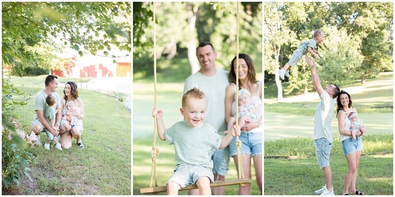 Family photographer in Columbia, Mo family outdoor summer session