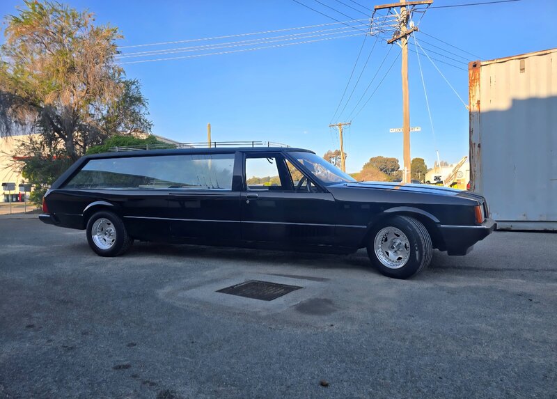 Classic XD Falcon hearse available for funeral services across WA, offering a car enthusiast’s farewell.