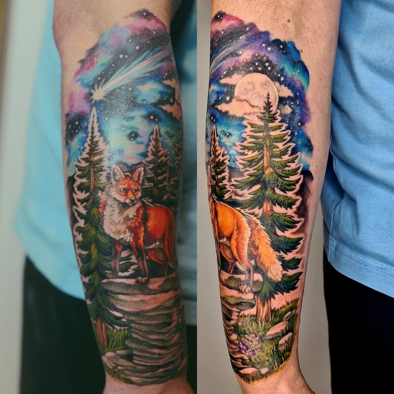 water-colour-fox-tattoo