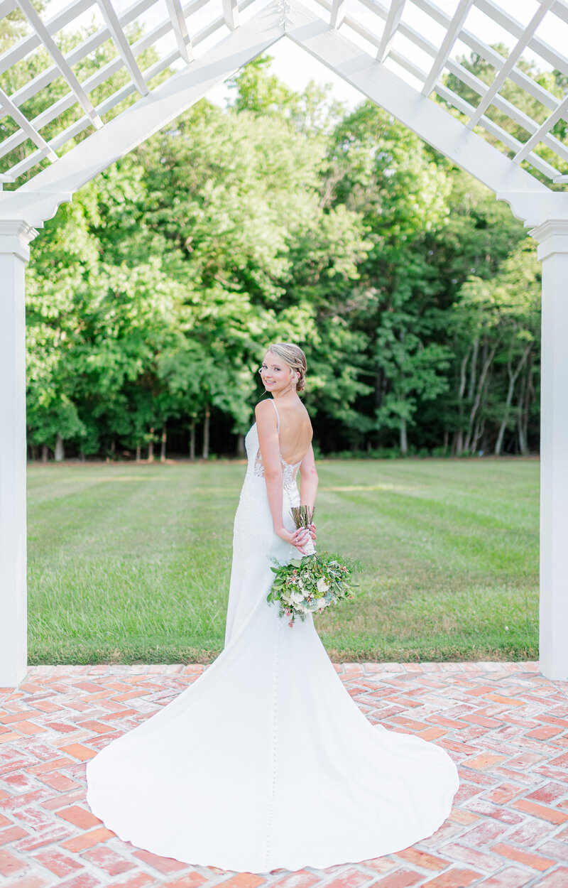 Bridal Portrait during golden hour in Wilson NC