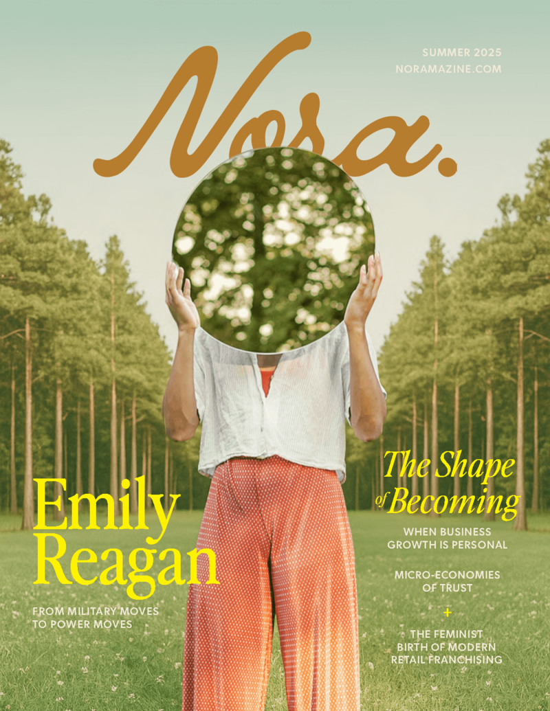 Nora. Magazine cover of current issue.