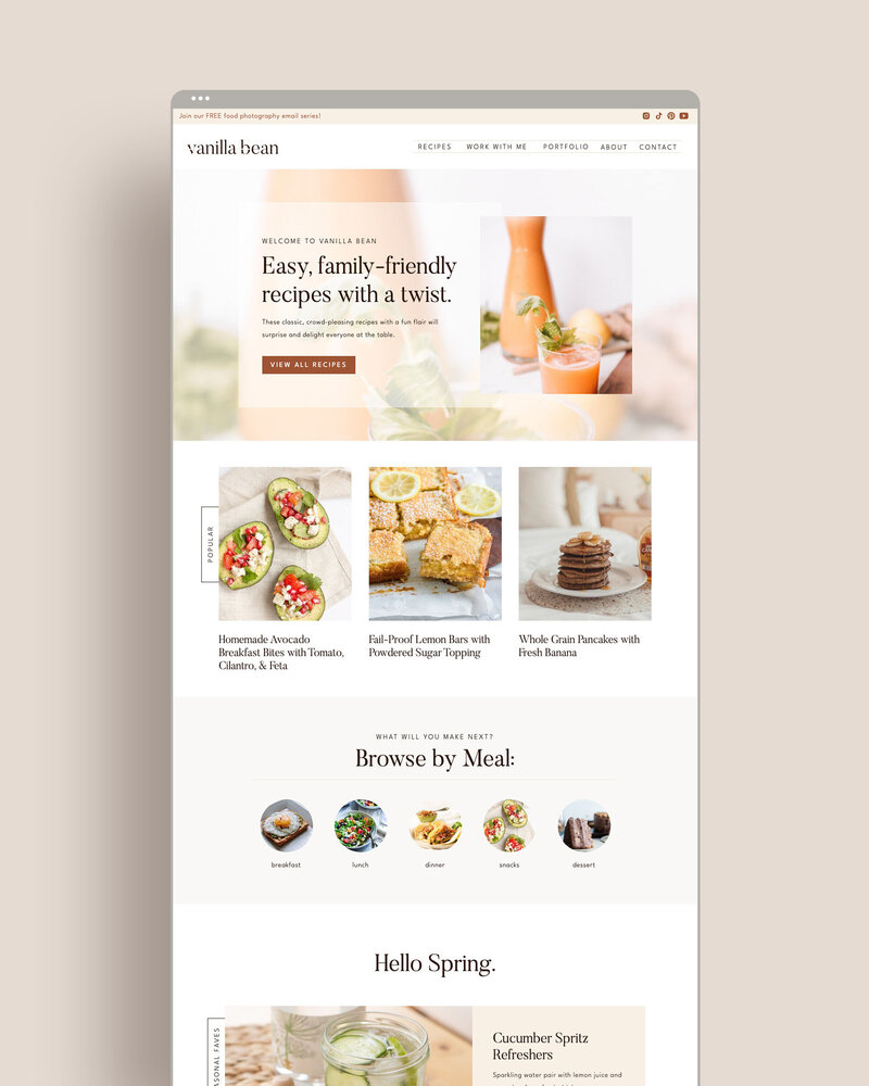 a mockup of a website template