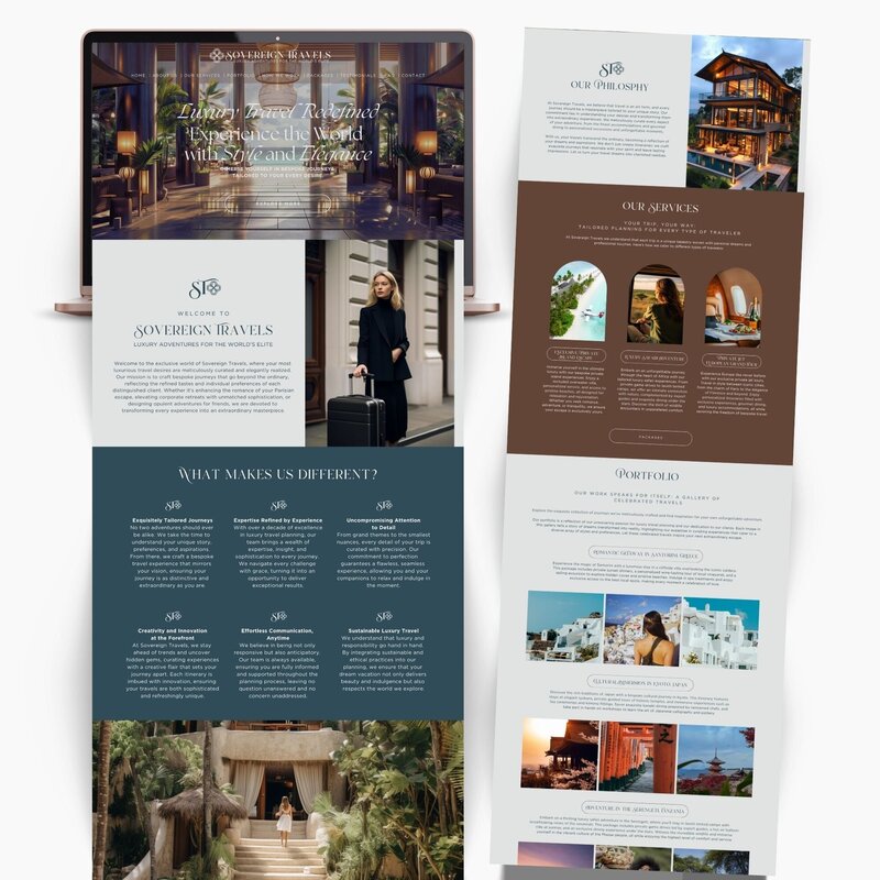 luxury travel agent canva website2