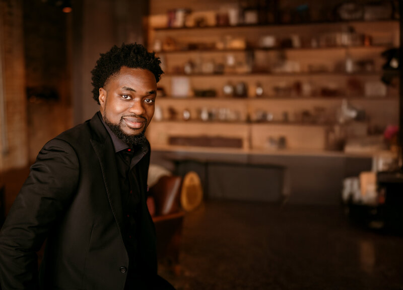 Emotional natural-light portrait expressing confidence and self-trust