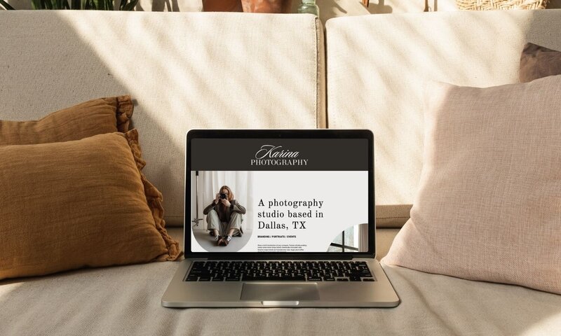Showit website template for photographer