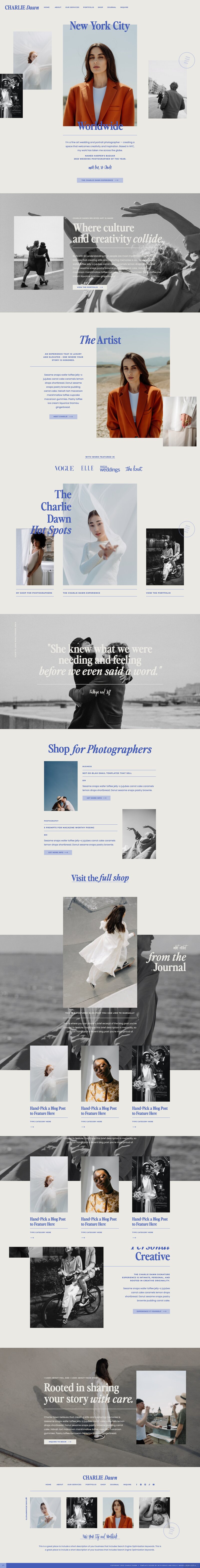 Showit Templates - Best Showit Templates for Photographers - Web Design for Photographers - With Grace and Gold - 1 2