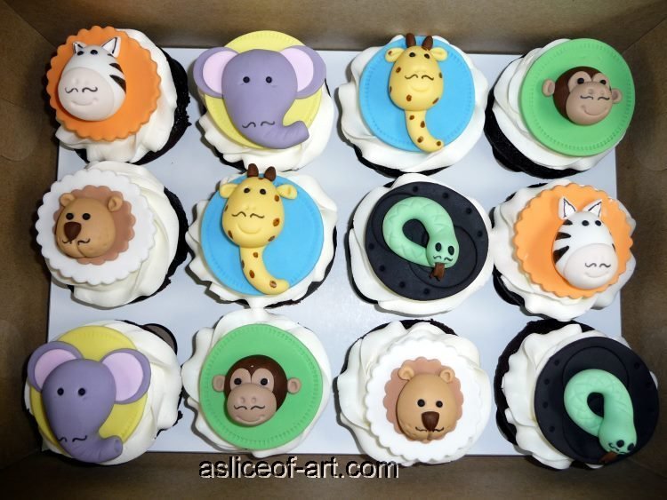 jungle themed cupcake toppers