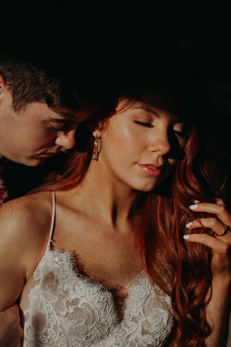 Boudoir hair and makeup