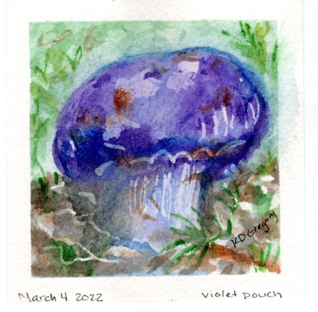 kd gregory itty bitty art - violet pouch