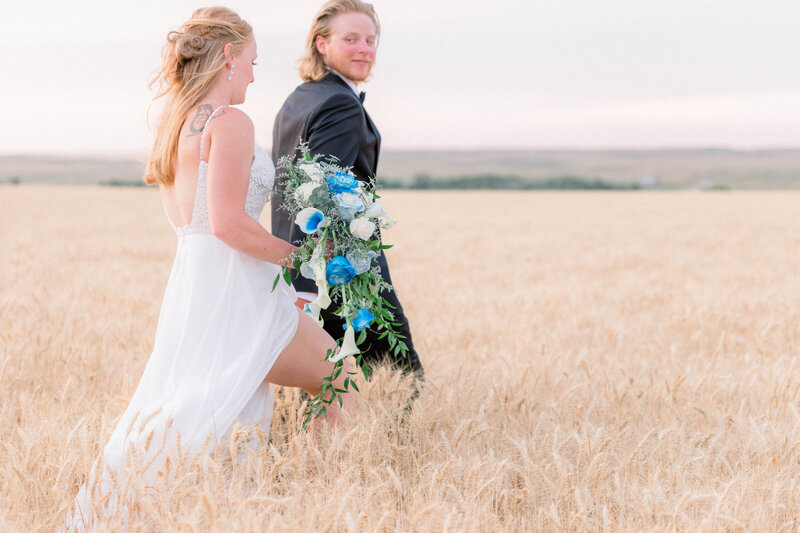 spring wedding at the camelot ranch wedding venue in billings montana 