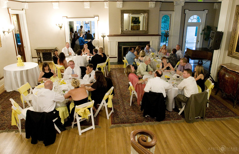 Wedding Reception inside historic Grant-Humphreys Mansion Denver