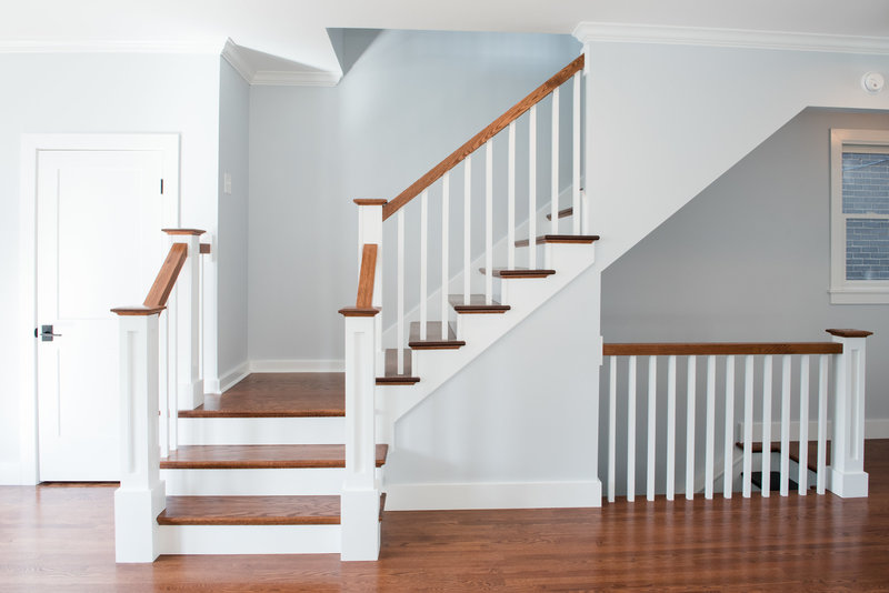 Interior Home Custom Remodel Stairway Railing Living Room