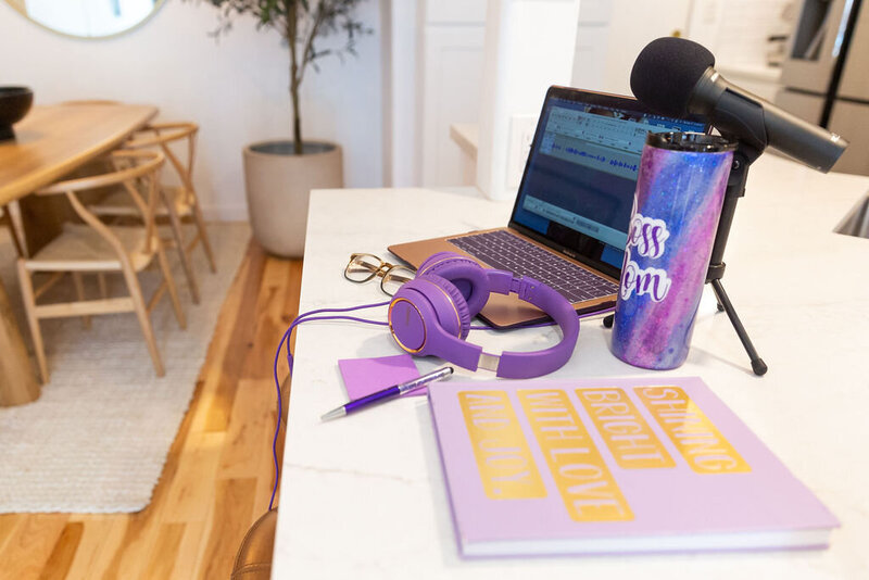 Woman working on her laptop