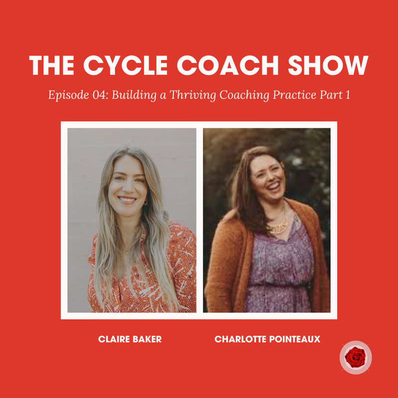 A podcast episode cover with Claire Baker and Charlotte Pointeaux