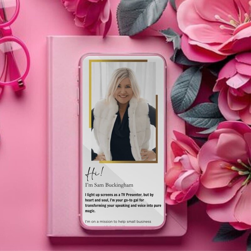 iphone mockup speaking with sam simplero website design