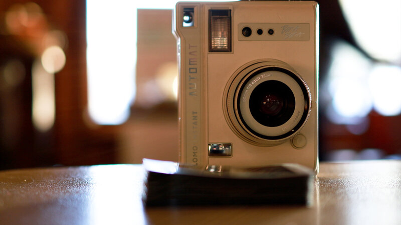 camera sitting on a table