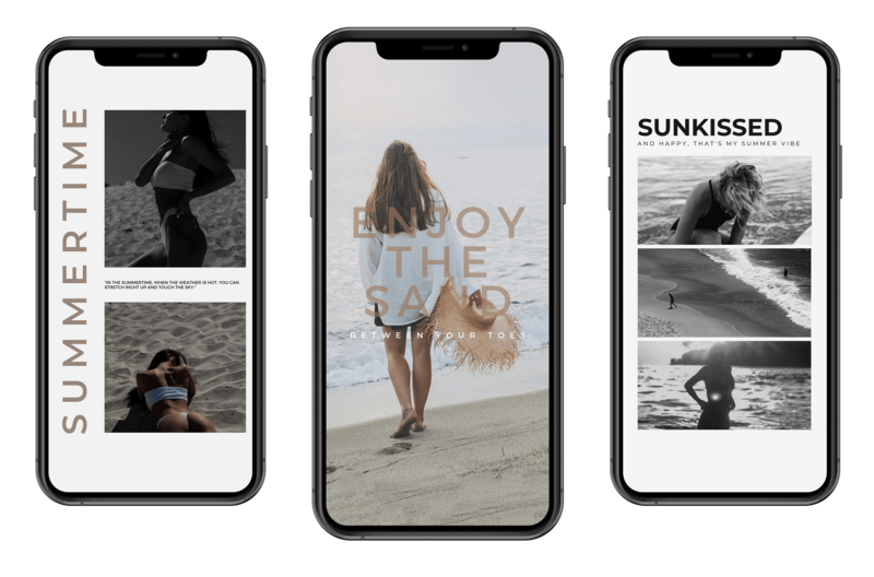 Summer Instagram Templates for Canva