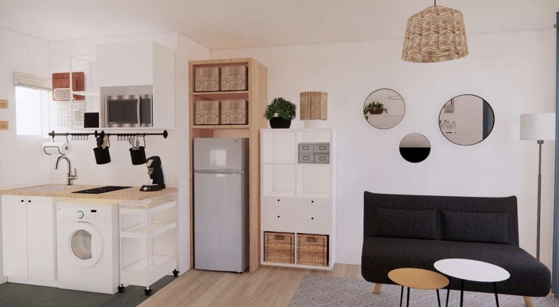 Découvrez comment Sandrine Meurice a transformé un appartement locatif de 25 m² en un espace fonctionnel, chaleureux et parfaitement optimisé grâce à un home staging à petit budget.