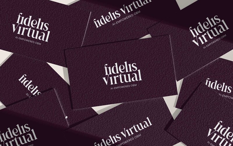 Business card design for Fidelis Virtual