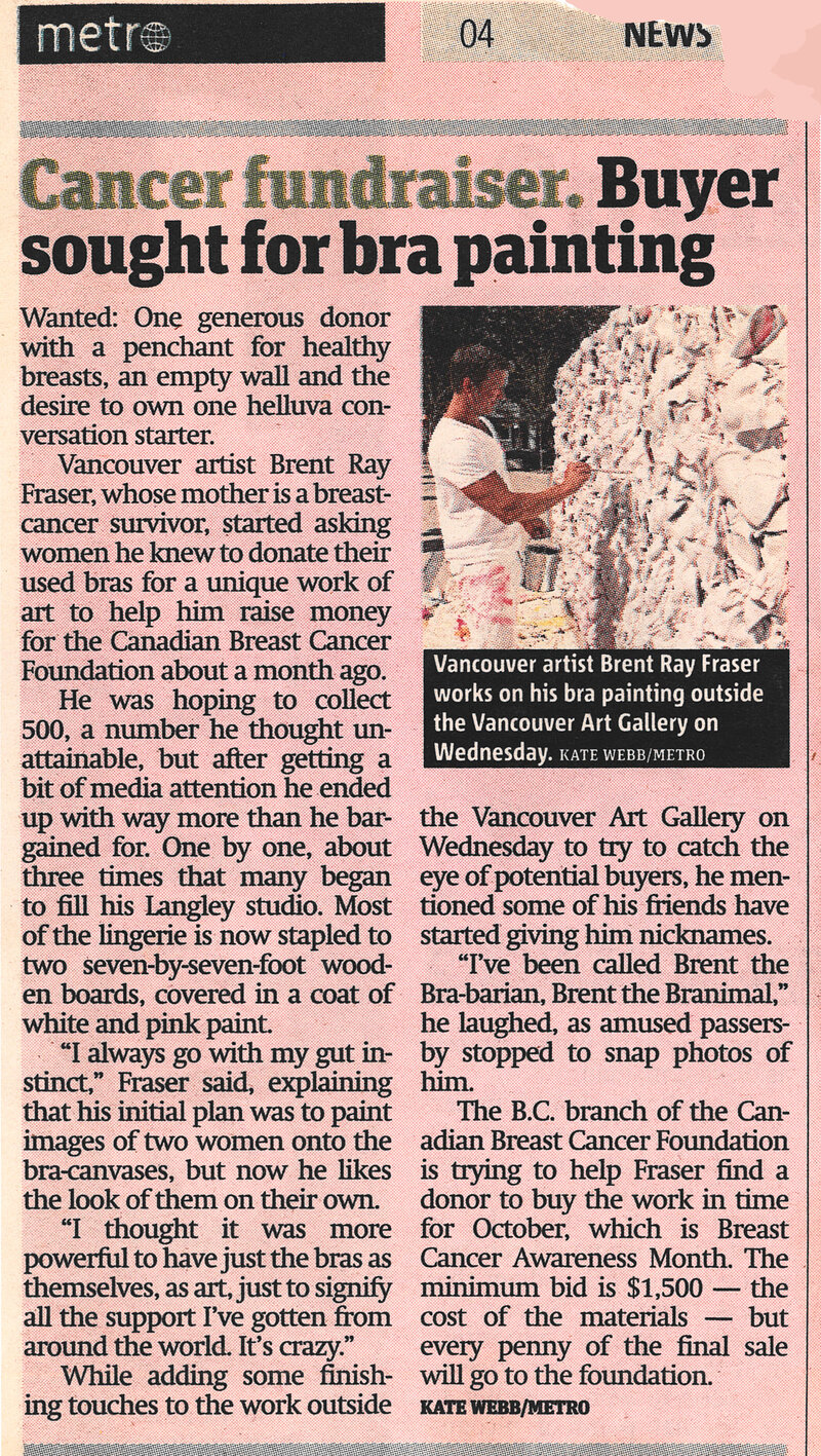 Brent Ray Fraser Vancouver Metro - Bras For Breast Cancer 2