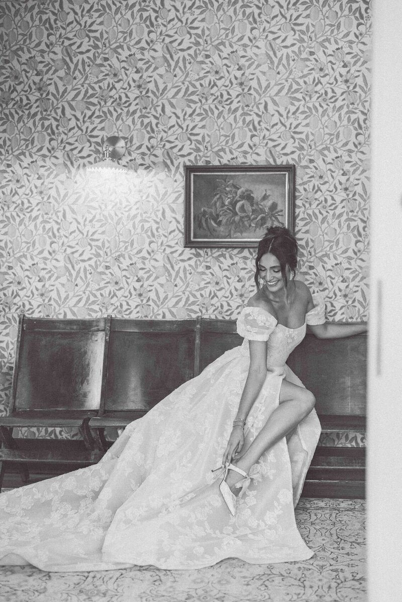 Bride getting ready at San Diego hotel