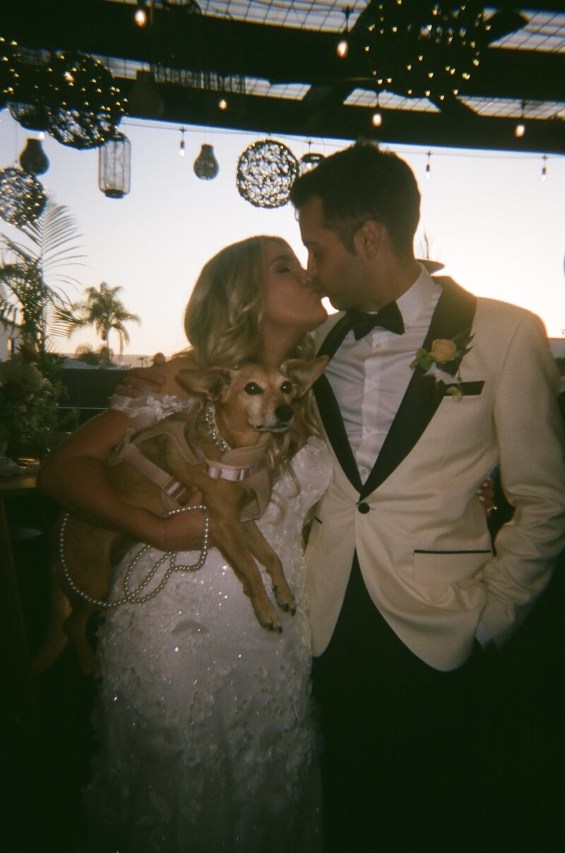 bride and groom at l'auberge san diego