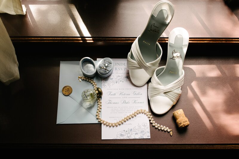 Wedding rings and shoes