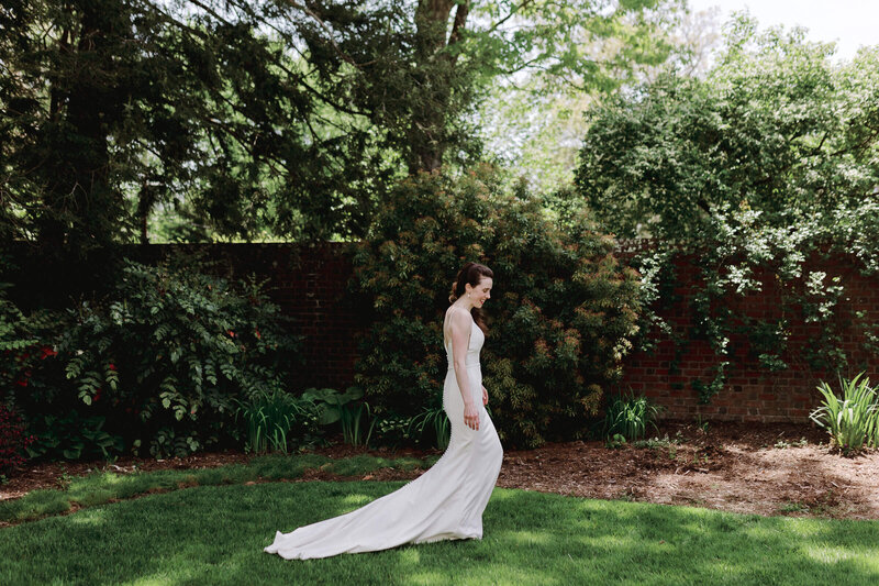 Bridal portrait at private residence in Asheville, North Carolina