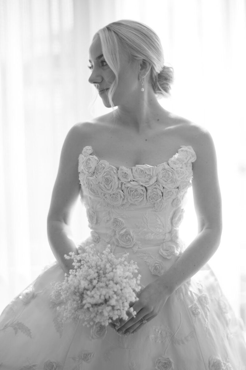 oscar de la renta rose gown 