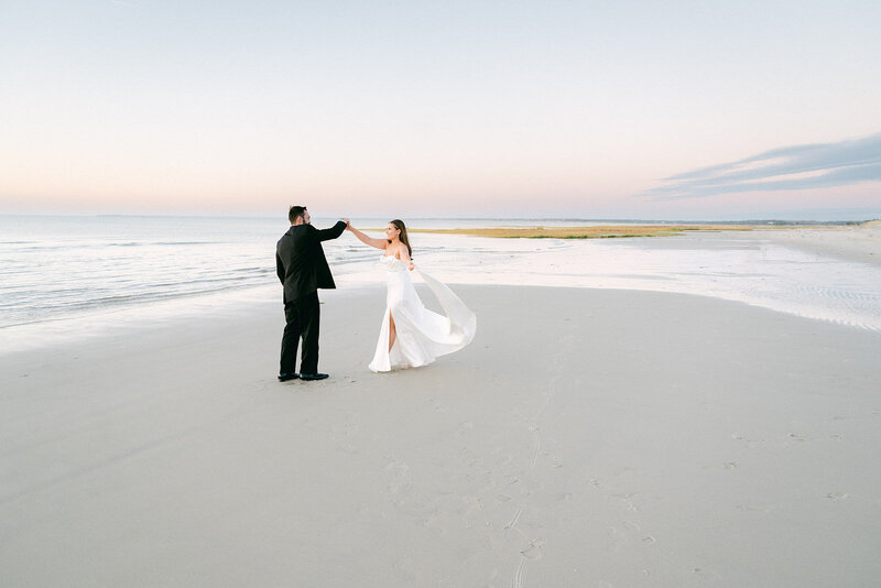 sequin details on beautiful wedding dress