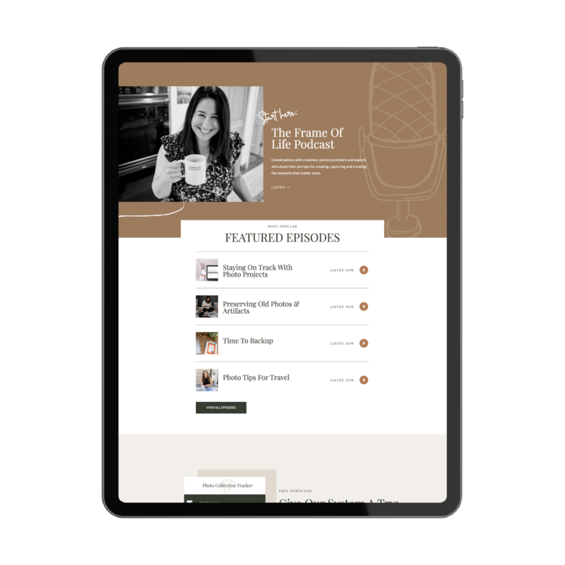 Frame of life website homepage design  2