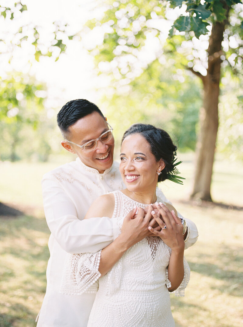 bride and groom embracing in kentucky