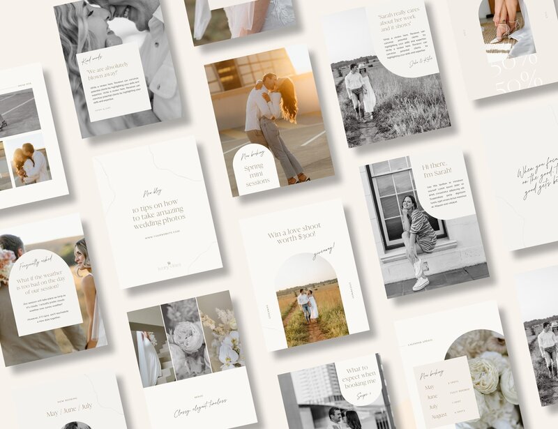 Neutral Instagram templates for photographers Ivory Vines 6