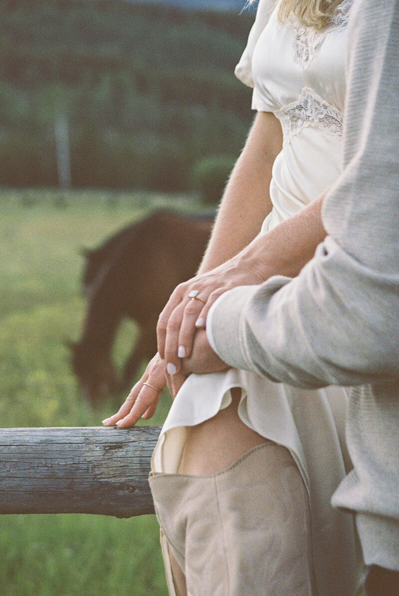 Jackson Hole wedding photographer takes engagement pictures for couple in Grand Teton National Park 