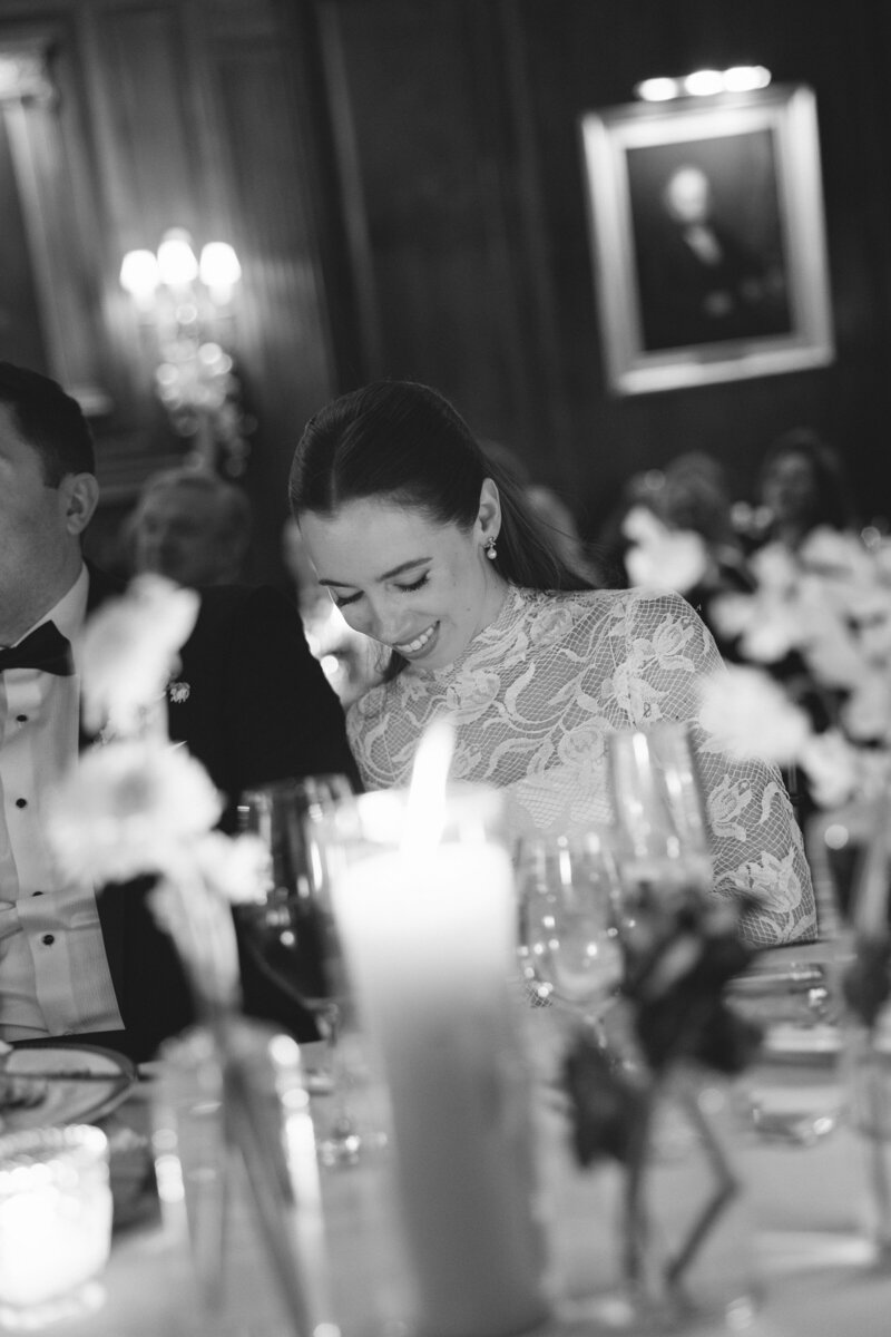 London timeliness editorial wedding photo of a bride in vintage lace